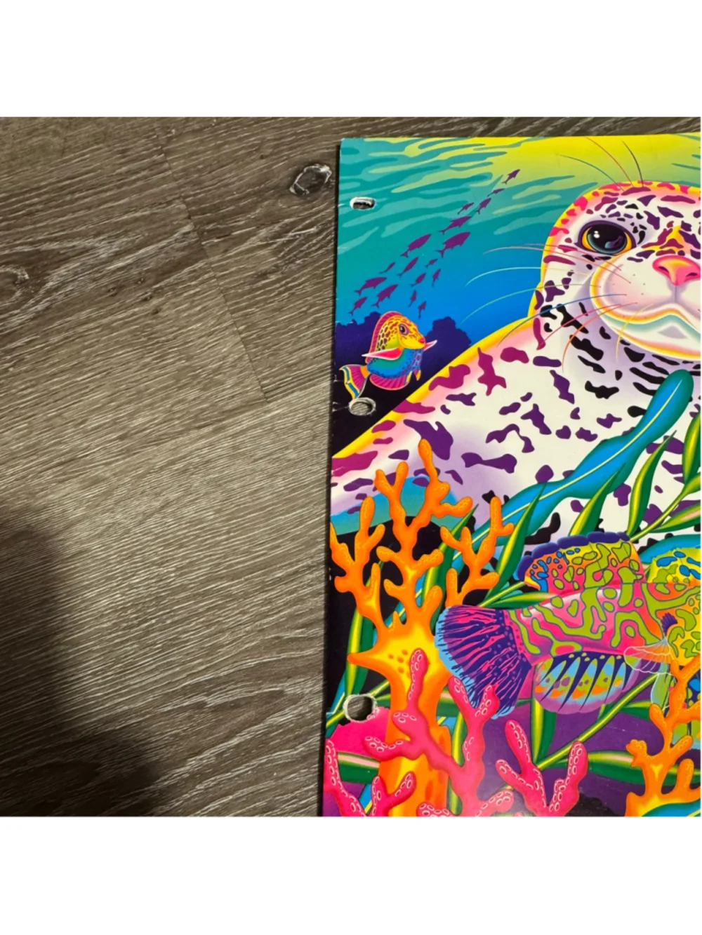 Vintage 2004 Lisa Frank - Seal Pup Ocean Coral Folder